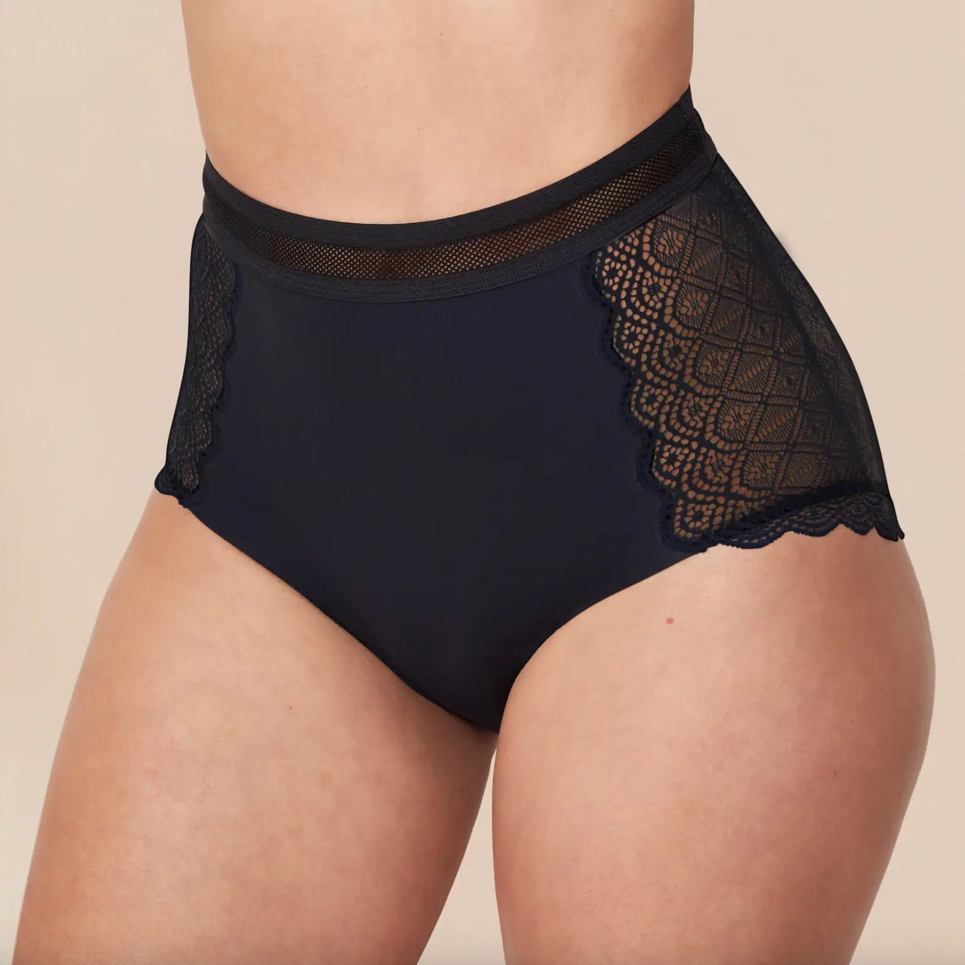 Leak Proof High Waisted Lace Brief